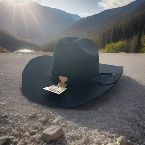 Bailey Eddys Bucky Wool L Rodeo Black Cowboy Boys 7 Hat - Picture 1 of 9
