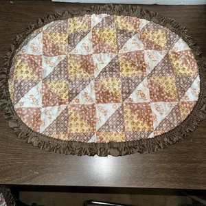 4er Set Tischsets Rüschen Wende Polyester/Nylon Patchwork Optik - Bild 1 von 6