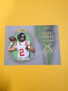 2022 Wild Card Matte Matt Corral Smoking Guns - Green  /75 - Picture 1 of 3