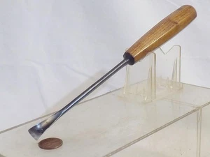 French Wood Carving Back Bent Gouge #6 Sweep 1/2" Cut 9.25" Long - Picture 1 of 7
