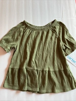 Girls 6/6X Carter’s Green Summer Shirt Top Blouse New With tags NWT - Image 1 of 4