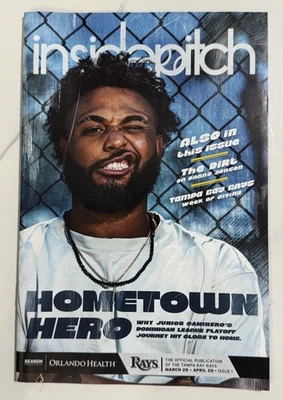 Tampa Bay Rays Junior Caminero  Inside Pitch Program GSF 2025 #1 Excellent Cond - Image 1 of 3