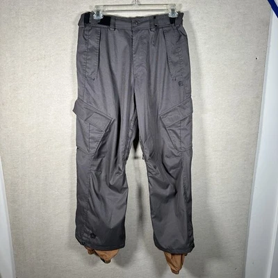 Pantalones de esquí de snowboard cargo Sessions Ridge Series negros grises pata de gallo para hombre S Foto 1 de 4