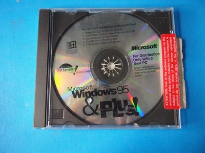 Disco Microsoft Windows 95 y PLUS para distribución con PC nuevo disco no sellado Foto 1 de 2