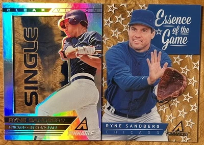 Ryne Sandberg 2013 Pinnacle Clear Vision Single CV65 & Essence of the Game EG9 - Image 1 of 2