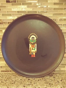 Vintage Intarsien rund COUROC von Monterey Holz Tablett Made in California seltener Druck - Bild 1 von 9