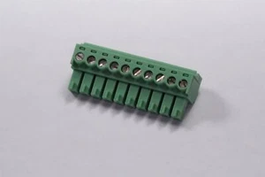 1803659 Phoenix Terminal Block Header 10 Position 1 Row Vert Female 3.81mm Green - Picture 1 of 5