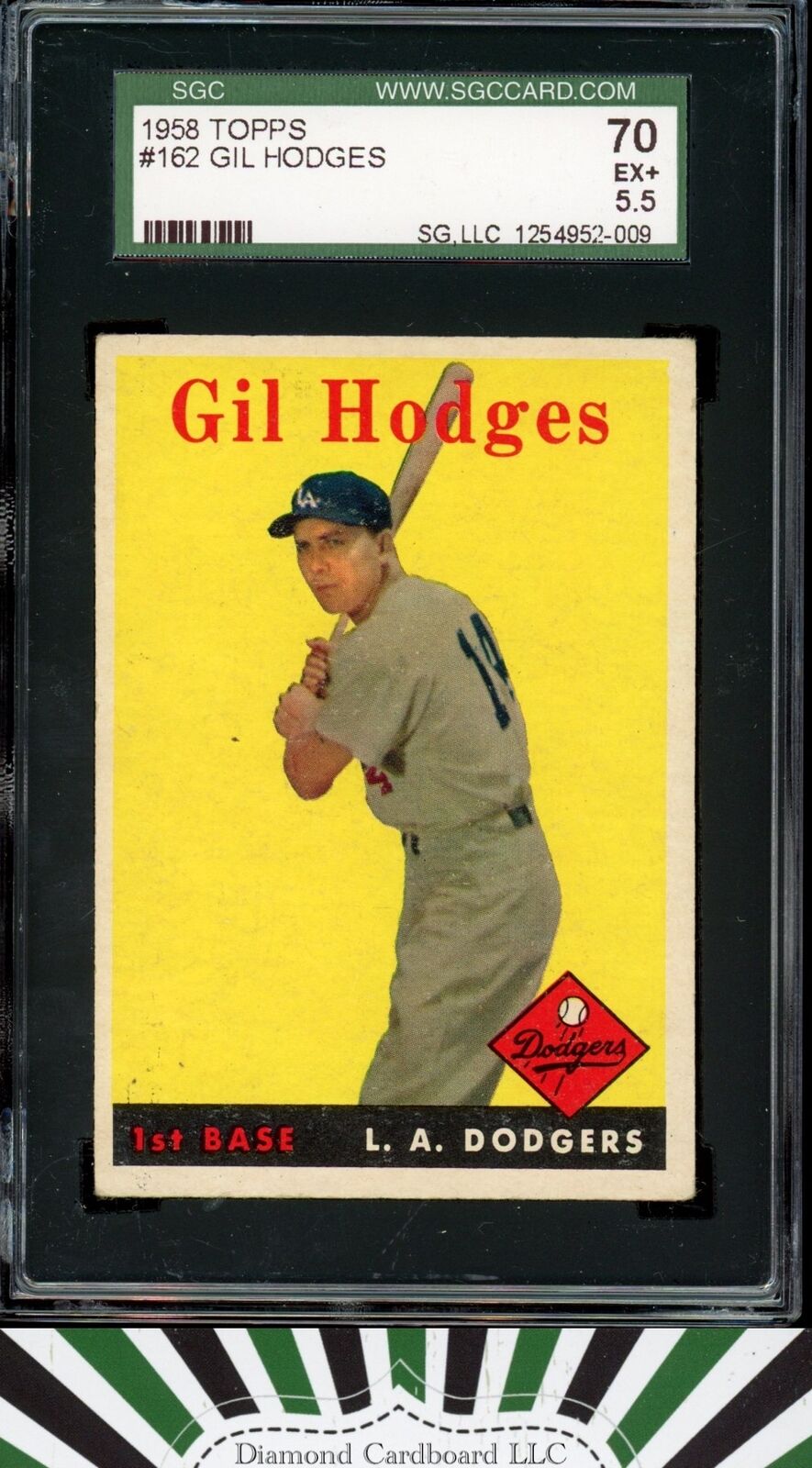 1958 Topps #162 Gil Hodges SGC 5.5 EX+