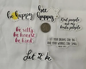 Vinyl Stickers Motivation Quote for Laptops, Water Bottles Folders Lot Of 6 - Picture 1 of 1