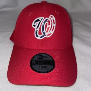 Cappello Cappello Rosso Washington Nationals New Era Giovani MLB Patriot USA STARS Donna Bambini - Foto 1 di 4