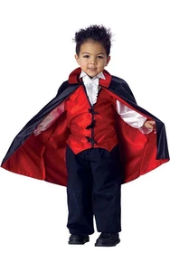 VAMPIRE COUNT DRACULA TODDLER BOYS FANCY DRESS HALLOWEEN COSTUME - Picture 1 of 2
