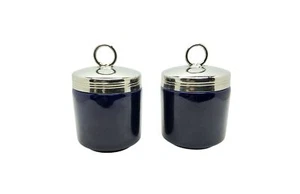 Williams Sonoma 2er Set Kobaltblau Porzellan Egg Coddler - Bild 1 von 5