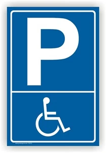 Placa de aparcamiento para silla de ruedas reserva de aparcamiento aparcamiento aparcamiento privado P0072 - Imagen 1 de 3