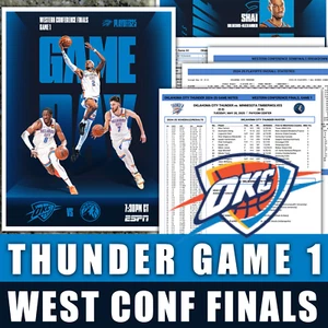 Oklahoma City Thunder NBA PLAYOFFS GAME 1 - Program Gameday Media Notes 5/20 - Picture 1 of 5