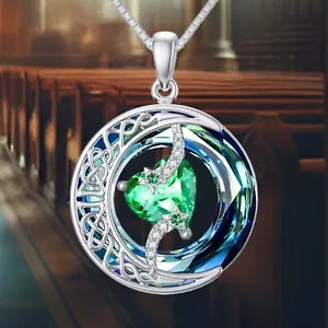 Celtic Knot Necklace for Women Moon and Star - Picture 1 of 6