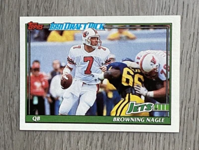 1991 NFL Topps Draft Pick | Browning Nagle RC | #481 | New York Jets - Image 1 of 2
