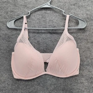 Victoria Secret Bra 34DDD Incredible Plunge Pink Underwired - Picture 1 of 6