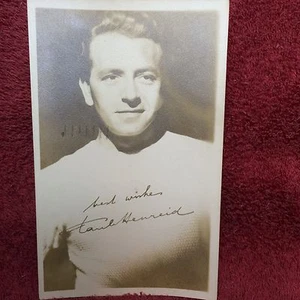 Paul Henrieid Pre-Print handsigniertes Foto - Vintage Postkarte 1946 1 Cent Stempel - Bild 1 von 3