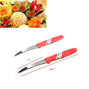 Set 2 Pcs Fruit knife Carving tool vegetable wood food stainless steel soap KW - Picture 1 of 4