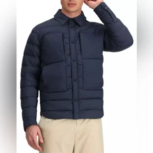 Obermeyer Men's Explorer Down Shirt Jacket Navy Size Medium Brand New - Picture 1 of 5