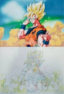 * Toei Animation Dragonball Z Goku Art Cel Akira Toriyama - Picture 1 of 3