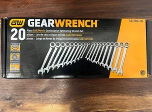 GearWrench 35720B-06 20-Piece Set 12-Pt SAE and Metric Combo Ratchet Wrench Set - Picture 1 of 2