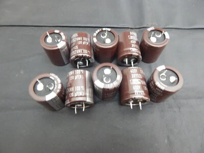 NIPPON CHEMI-CON NIPON CHEMICON 120uF 400V 105C Aluminum Snap In CAPACITOR - LOT OF 10 -FAST SHIP