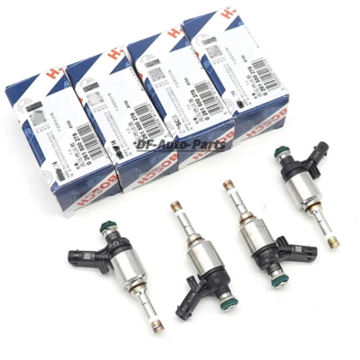 4x Inyectores de combustible originales Bosch para VW GTI Tiguan AUDI A3 A4 A5 Q5 TT 2.0T Foto 1 de 4