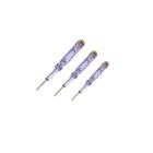 3pcs Plastic Mains Tester Silver Electrical Circuit Tester  Electrician