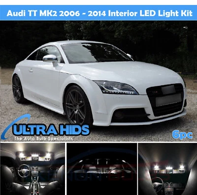 x6 PREMIUM Audi TT Mk2 8J interior LED Light Kit Upgrae Xenon White ERROR FREE - Image 1 of 2