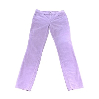 Pantalones de vestir Ann Taylor LOFT púrpura claro modernos ajustados de pana talla 6 Foto 1 de 4