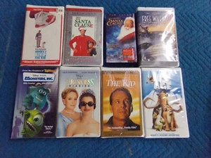 Lot of 8 Vintage VHS Movies Some NEW Sealed Princess Diaries-The Kid-Santa Claus - Picture 1 of 1