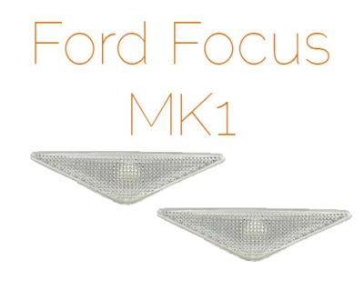 2X FORD FOCUS MK1 98-05 WHITE CLEAR SIDE INDICATOR LENS REPEATERS BRAND NEW  - Image 1 of 3