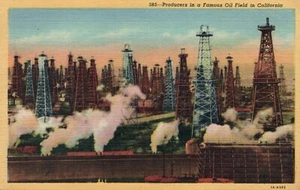 585 Producers In A Famous Oil Field In California CA Oil Well Postcard - Picture 1 of 2
