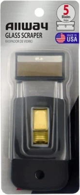 ALLWAY SGS 软手柄可伸缩玻璃刮刀带 5 刀片 — 第 1/4 张图片