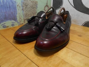 Johnston & Murphy Vintage Burgundy Leather Tassel Loafers Men's 9D/B Made in USA - Picture 1 of 12