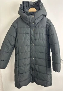 Next Abrigo largo acolchado negro resistente a la ducha para mujer talla UK 14 EU 42  - Imagen 1 de 9