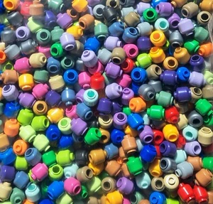 Lego Solid Color Lot Of 25 Heads - Picture 1 of 1