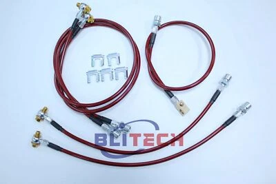 Complete Braided Stainless Brake line 2001-2007 Silverado/Sierra 2500HD/3500 Red Foto 1 de 4