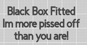 BLACK BOX FITTED FUNNY CAR STICKER DECAL YOUNG DRIVER BUMPER WINDOW VINYL - Picture 1 of 1