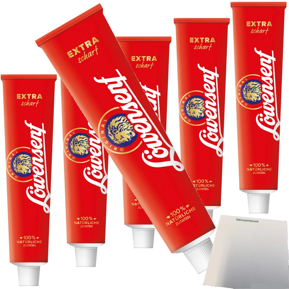 Löwensenf Extra Senf extra scharf 6er Pack 6x200ml Tube usy Block - Bild 1 von 4