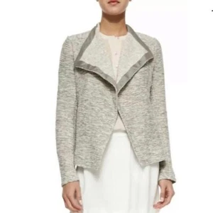 Vince oatmeal color open draped knit blazer jacket (Size: Small) - Picture 1 of 6