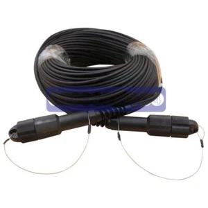 100M Outdoor LC MM Fiber Optic Patch Cord Waterproof 4 cores Armored TPU Cable - Afbeelding 1 van 4