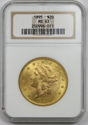 1895 $20 NGC MS 63 Liberty Head Gold Double Eagle - Image 1 of 4