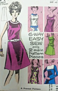 Vintage Maudella 5606 Easy Dress Printed Sewing Pattern 5606 B38" 97cm - Picture 1 of 3