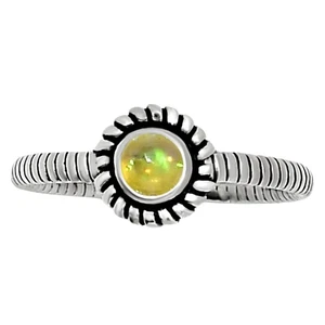 Natürlicher äthiopischer Opal 925 Sterling Silber Ring Gr.8 Schmuck R-1045 - Bild 1 von 5