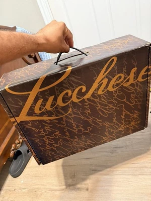 Lucchese Hombre Talla 9.5B Cuero Western Cowboy Roper Estilo Foto 1 de 4