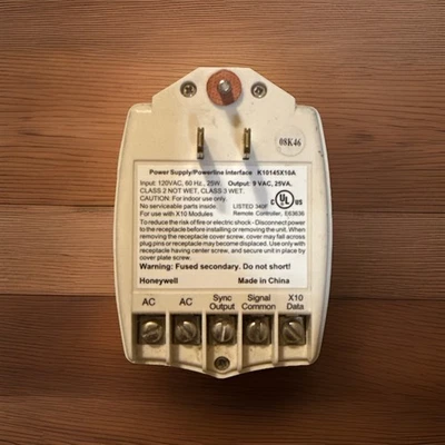 Honeywell K10145X10A Power Supply 120VAC 60HZ 25 WATT 9 VAC 25VA Powerline - Image 1 of 4