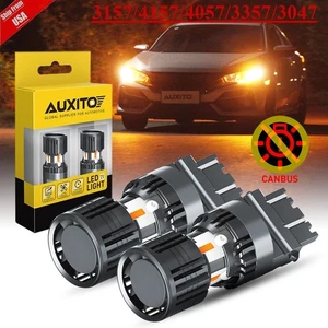 AUXITO 4057 3156 3157 LED Turn Signal Light Bulbs CANBUS Anti Hyper Flash Amber - Picture 1 of 25