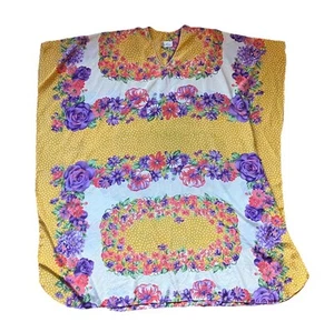 Vintage Ruth Norman Kaftan Muumuu Strandkleidung Mrs. Roper Hostess Kleid, Einheitsgröße - Bild 1 von 10